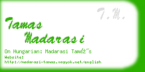 tamas madarasi business card